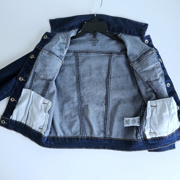 Denim Jean Jacket - Dark Blue - Picture 4 of 7